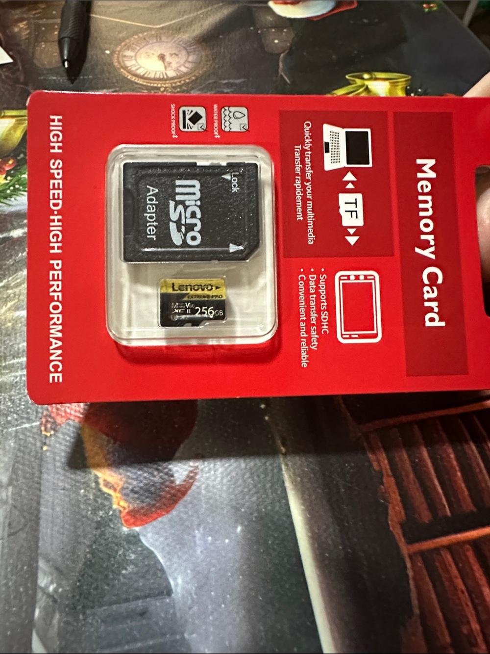 Lenovo Black microSD Adapter with Red Retail Card Backing